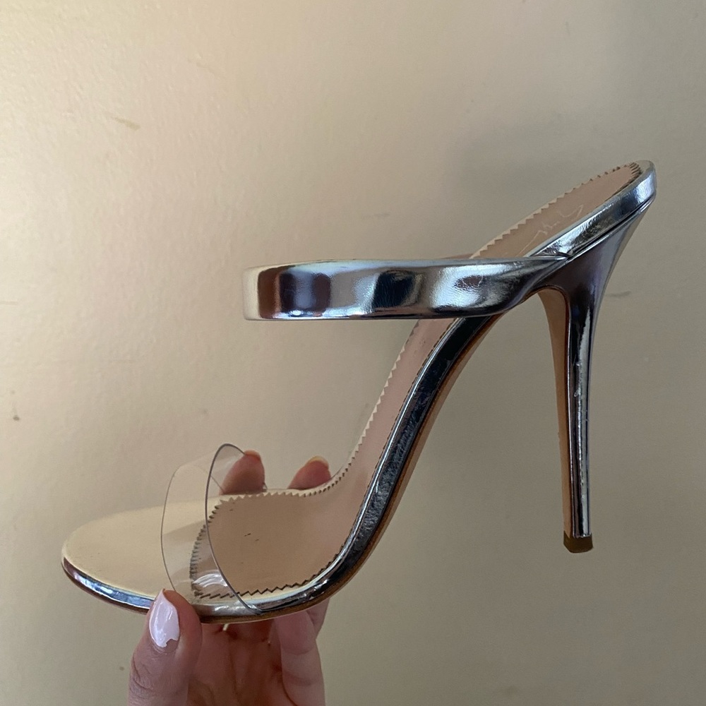 Giuseppe Zanotti Shiny Silver Heels - Picture 5 of 10